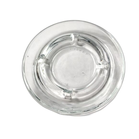 Clear Glass CANADA Ash Tray 4 5/8 Inch Round - Picture 3 of 3